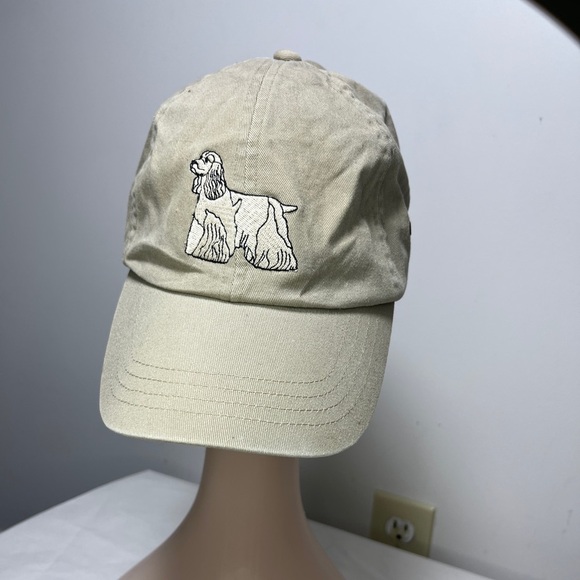 L.L.Bean Vintage Cocker Spaniel Embroidered Dog Dad Adjustable Cotton Hat - Picture 2 of 7